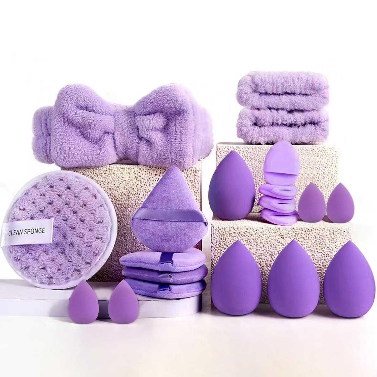 20 piezas moradas