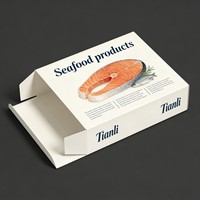 Boîte en carton ondulé durable pour aliments congelés, impression numérique directe d'usine, pour fruits de mer, viande, emballage personnalisé en carton ondulé pour poisson