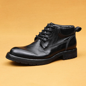 Chaussures montantes pour hommes avec empeigne en cuir véritable et semelle en caoutchouc antidérapante, idéales pour les affaires et les vacances - Product Image 6
