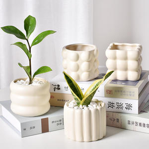<span class=keywords><strong>Pot</strong></span> à orchidées en porcelaine blanche, style INS, écologique, crème, luxe léger, haut de gamme, créatif, simple, décoration pour la maison et le bureau, Chine - Product Image 1