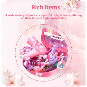 BJQ OEM 4-in-1 zaino in plastica e Trolley valigia per il trucco e giocattolo per finta attrezzatura da gioco per attrezzi a mano per bambine - Product Image 4