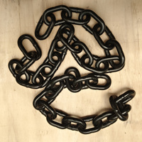 Chaîne de levage noire pour l'exploitation minière, grade 80 G80, et bleue grade 100 G100, avec revêtement PVC