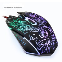 Penjualan terlaris harga promosi 2400 DPI dengan lampu RGB Mouse Gaming berkabel untuk Desktop dan Laptop komputer