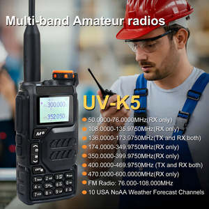 Comunicador Quansheng Uv K5 5W 트라이 밴드 휴대용 5W 에어 세그먼트 리셉션 복스 듀얼 밴드 햄 FM 긴 양방향 라디오 워키토키 - Product Image 4