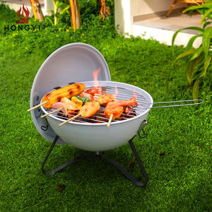 Parrilla Portátil Esférica Mini Hongyi de Acero Inoxidable con Termómetro, Horno de Carbón para Uso en Exteriores, para 3-5 Personas - Product Image 3