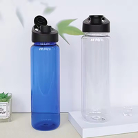 Bouteille d'eau sport moderne de 700 ml, en plastique durable, pour boire directement, cadeau d'affaires