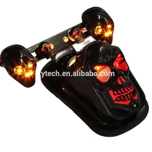 Xe Máy Skull Bật Tín Hiệu Phía Sau Phanh Đuôi Đèn Phụ Kiện Sửa Đổi LED Skull Đèn Hậu Bật Đèn Tín Hiệu - Product Image 2