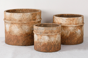 Good Quality Customized Vintage Europe Indoor/Outdoor Lightweight Eco-Friendly Floor Shopping Mall Use 30L <b>Set</b> Flower Pots - Product Image 4