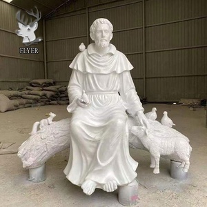Décoration extérieure, Sculpture en Bronze religieux, Statue en Bronze grandeur nature, Statue en métal de Saint-prince avec bébé jésus - Product Image 6