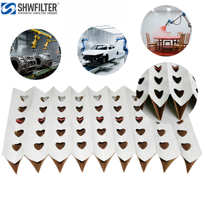 Xếp Li Giấy Bộ lọc không khí và v-loại sơn dừng giấy lọc cho mở loại sơn gian hàng và xe phun gian hàng với OEM tùy chỉnh - Product Image 5