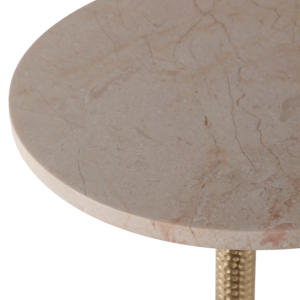 Tavolino Moderno Rotondo in Marmo, Elegante Tavolino Laterale per Comodino o Soggiorno - Product Image 6