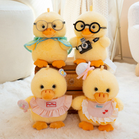 Mini Peluche Canard Jaune Mignon Kawaii avec Lunettes, Appareil Photo et Sangle Sourire – Cadeau de Vacances, Animal en Peluche