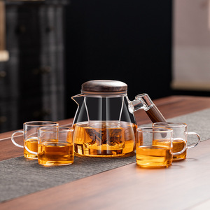 MSH中国ガラスティーポットセットコーヒー & ティーセット4カップ入りインフューザーティーケトル付き - Product Image 4