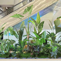 Plantes artificielles en plastique de forêt tropicale, haute qualité, toucher naturel, haute simulation, marque YuanSuMeiJu, pour centres commerciaux et hôtels