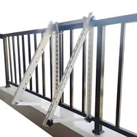 Support triangulaire de montage de panneau solaire réglable en alliage d'aluminium pour balcon et toit plat pour système de montage solaire