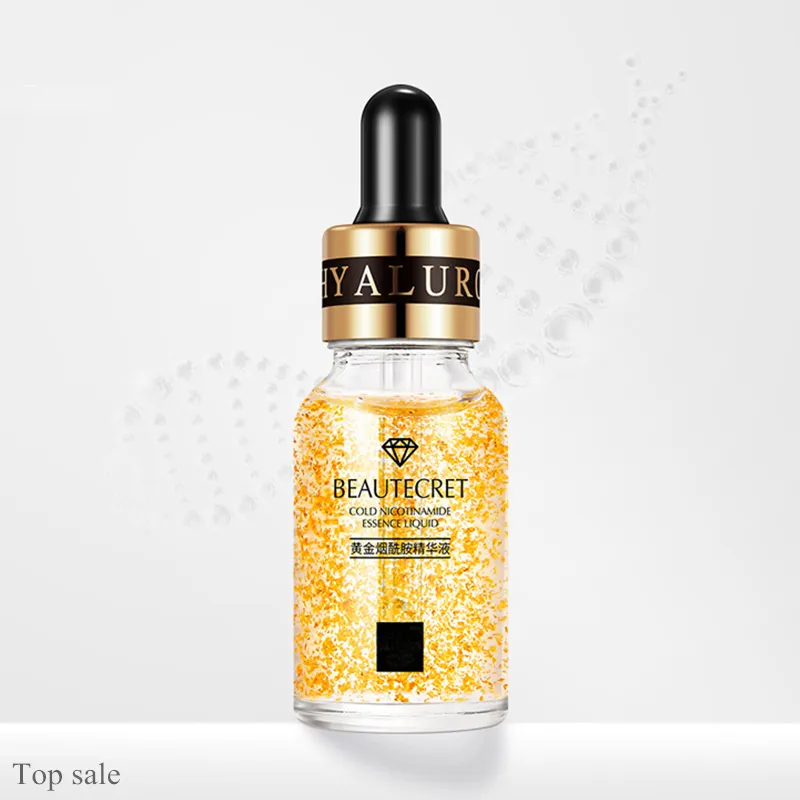 Siero viso anti-età 24k gold essence OEM ODM all'ingrosso per siero idratante antirughe per la cura della pelle del viso femminile