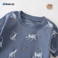 Pyjama pour enfants en coton biologique 100% de haute qualité, imprimé pin, automne, doux, respirant, garçon et fille, décontracté