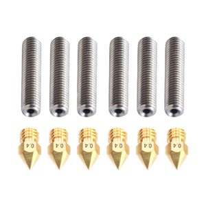 Impressoras 3D Peças DIY Kit 0.4mm Agulha de Limpeza + MK8 bocal de Limpeza Brocas 0.4mm + M6 30mm Eliminação Gap Rosca Rod - Product Image 2