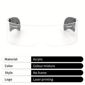 Gafas LED de una pieza para fiestas, conciertos, festivales, DJ, moda, venta al por mayor 2026 - Product Image 4