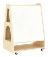 Chevalet de dessin en bois pour enfants avec rangement, double face, panneau transparent, idéal pour la garderie, la maternelle et la salle de classe