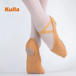 Sapatos macios de balé, tênis planos para dança e yoga, para meninas e professores de ginástica