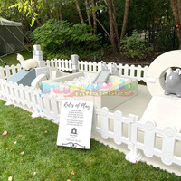 Clôture en plastique blanche intérieure/extérieure pour bébé avec fosse à balles et tapis Eva pour école et centre commercial maison aire de jeux pour enfants
