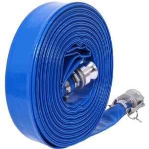 Manguera Plana de PVC Azul de 1.5 Pulgadas, Reforzada y de Alta Resistencia, para Drenaje de Piscinas, Retrolavado y Descarga de Agua, 200 Pies - Product Image 6