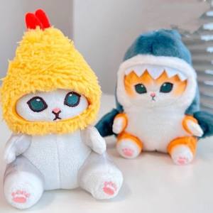 Buen precio Kawaii japonés Tempura Camarón frito llavero de felpa tiburón <span class=keywords><strong>gato</strong></span> colgante de felpa - Product Image 2
