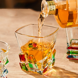 Vaso <span class=keywords><strong>de</strong></span> Whisky y Bourbon <span class=keywords><strong>de</strong></span> Lujo, Pintado a Mano, Vintage, <span class=keywords><strong>de</strong></span> Vidrio Coloreado, <span class=keywords><strong>para</strong></span> Agua, Jugo, Cerveza, <span class=keywords><strong>Licores</strong></span>, <span class=keywords><strong>para</strong></span> el Hogar, Bar, Regalo - Product Image 2