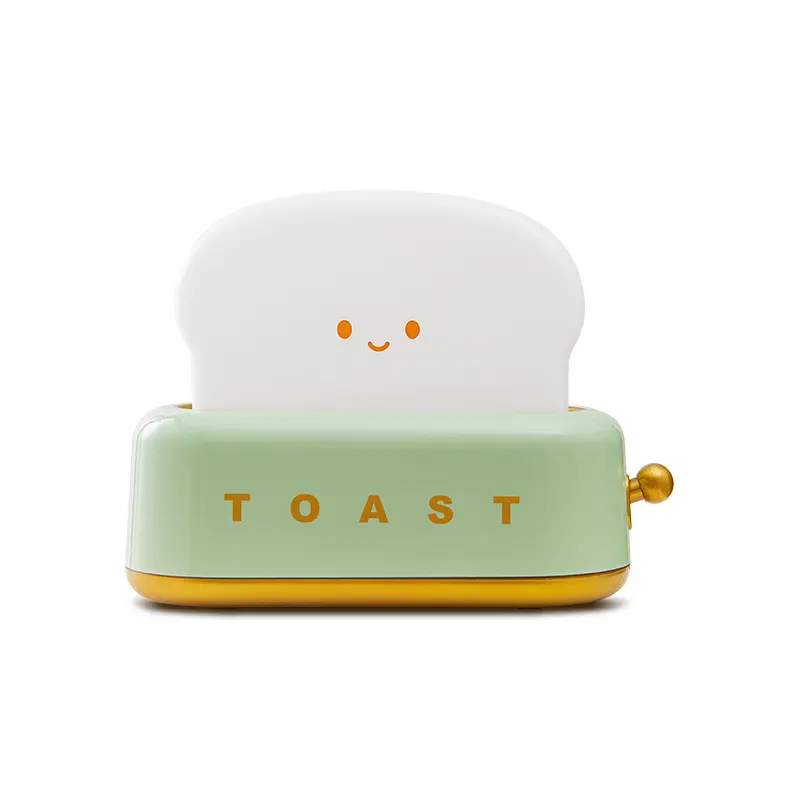 Cute Cartoon Toast Bread Night Light LED Usb Rechargeable Bedside Lamp Home Decor Night light For Child Gift
