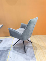 Ensemble de 2 chaises d'appoint avec accoudoir pivotant moderne au design de base en métal pour la maison, le bureau, la cuisine, la salle de sport et la salle de bain pour le parc.