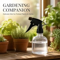 Bouteille pulvérisatrice en plastique de 250 ml, transparente, portable, en PET, avec pulvérisateur à pression manuelle pour jardin et coiffure