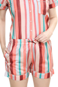 Conjunto de pijama informal para mujer, ropa de dormir de dos piezas, conjuntos cortos - Product Image 3