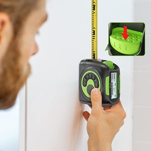 Pour télémètre laser numérique DT30 60m avec écran LCD et ruban à mesurer - Product Image 4