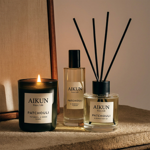 AIKUN Luxury Glass Gift Set Aromatherapy <b>Reed</b> <b>Diffuser</b> Smokeless Scented Soy Wax Candles <b>for</b> Classical Wedding Gift - Product Image 3