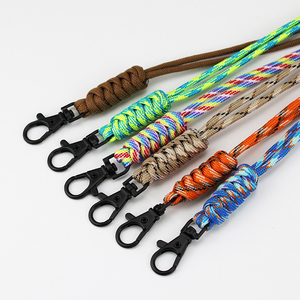 <b>Lanyard</b> With Colorful Beads And Carabiner Clip Red Blue Black <b>Polyester</b> Rope Phone Strap Anti Lost Design - Product Image 4