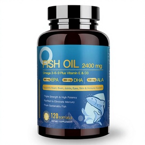 Gélules d'huile de poisson triple concentration OEM, haute puissance, oméga avec vitamines E, D3, EPA, <span class=keywords><strong>DHA</strong></span>, <span class=keywords><strong>ALA</strong></span> pour la santé cardiaque, cérébrale, articulaire et immunitaire - Product Image 2