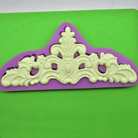 Hot Sale Silikon form European Style Geprägte Kronen putz Fondant form Kuchen Dekoration Handgemachte DIY Werkzeuge