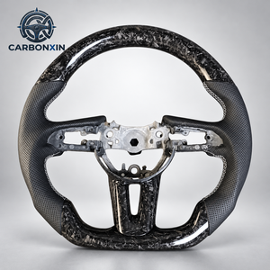 Volante Deportivo Personalizado para Mazda 3 6 CX3 CX4 CX5 CX50 CX30 CX8 CX9 CX90 MX5, Base Plana, Fibra de Carbono y Cuero, 2017 - Product Image 1