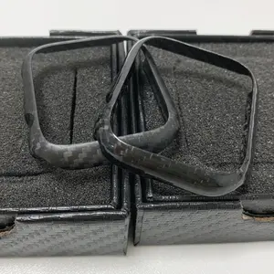 Custodia in Vera Fibra di Carbonio Ultra Sottile Opaca Nera di Alta Qualità per <span class=keywords><strong>Apple</strong></span> <span class=keywords><strong>Watch</strong></span> 7 8 9 44 45mm - Product Image 1