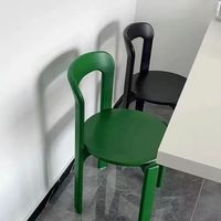Chaise de salle à manger vintage haut de gamme en teck du milieu du siècle, style moderne empilable solide pour la maison, le restaurant, la chambre à coucher et la salle de sport.