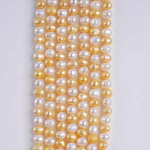Perlas de Agua Dulce Naturales de Zhuji, Color Caramelo, 5-6 mm, Hechas a Mano, Perforadas, Accesorios de Joyería DIY, Forma Keshi, Venta al por Mayor - Product Image 3