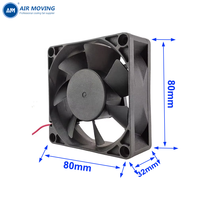AM8032H12B 80x80x32mm Axiallüfter, Kugellager 12V 24V 48V DC Bürstenloser Lüfter