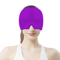 Coloré nouveau LOGO personnalisé Gel glace froide thérapie chaude maux de tête et soulagement de la migraine chapeau packs de glace casquette de mal de tête