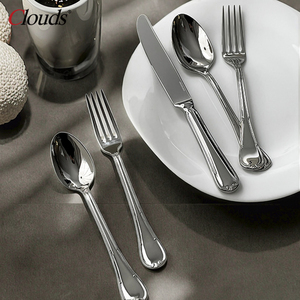 أفضل المبيعات من أطقم أدوات المائدة الذهبية، أدوات فضية بتصميم عصري، سكين وشوكة وملعقة، مجموعات أدوات الطعام - Product Image 3