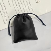 Pochette à bijoux anti-oxydation, anti-poussière, avec fermeture à cordon, 8x10, sans fond, pour voyage d'affaires, en cuir PU
