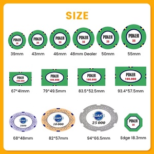 Jetons de poker vierges en céramique composite d'argile pure, personnalisables avec logo, professionnels, <span class=keywords><strong>Tina</strong></span> 10G 39mm 43mm 14g, pour la vente en gros - Product Image 5