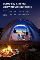Projecteur portable intelligent Yinzam K2 avec écran LCD, 250 lumens, prise en charge 1080P 4K, Android 11 8 Go, haut-parleur intégré pour la maison, le bureau et le camping