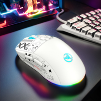 Souris de jeu sans fil populaire HXSJ T90 2.4G 3 modes, boutons silencieux, ergonomique, rétroéclairage RVB coloré, rechargeable 650 mAh pour ordinateur portable