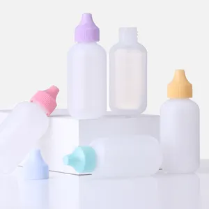 Color personalizado y logotipo vacío 0,5 oz 1oz 2oz botella redonda de plástico Boston para base de maquillaje líquido con aerógrafo